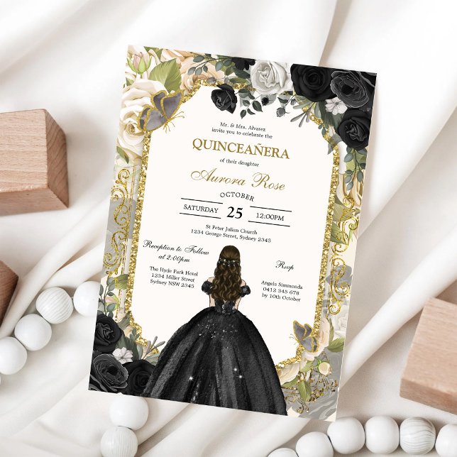 Moderne rustikale Quinceanera-Einladung Einladung (Von Creator hochgeladen)