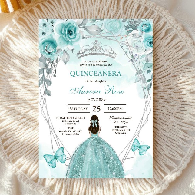 Moderne rustikale Quinceanera-Einladung Einladung (Von Creator hochgeladen)