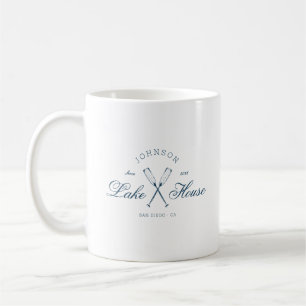 Moderne rustikale Seelandschaftsruder Küstenmarine Kaffeetasse