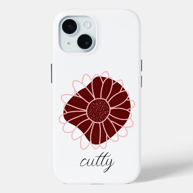 Moderne rustikale Sonnenblume Case-Mate iPhone Hülle (Rückseite)