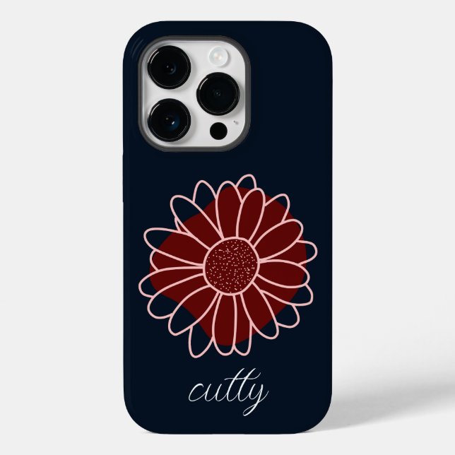 Moderne rustikale Sonnenblume Case-Mate iPhone Hülle (Rückseite)