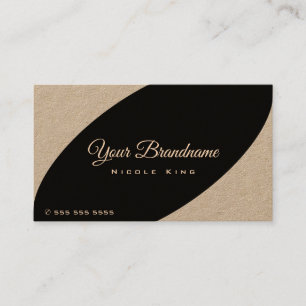 Moderne rustikale Vintage Schwarz Braun farbig Visitenkarte