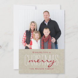 Moderne Rustikale Weihnachtskarte Feiertagskarte