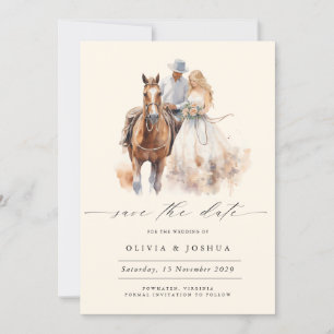 Moderne rustikale westliche Save-the-Date Save The Date