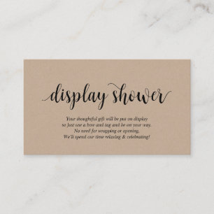 Moderne rustische Kraft, schwarzes Drehbuch, Displ Begleitkarte