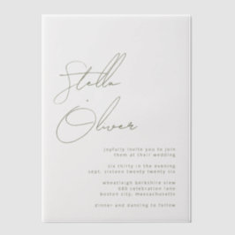 Moderne Sage Calligraphy Names Wedding