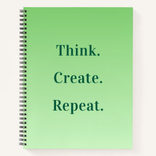 Moderne Sage Gradient Motivierende Personalisierte Notizbuch