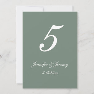 Moderne Sage Green White Script Hochzeit