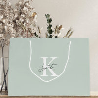 Moderne Sage Monogram Bridesmaid Vorschlag Geschen
