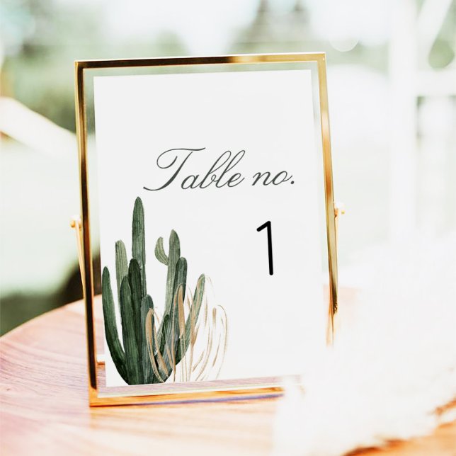 Moderne Saguaro Cactus Wedding Tischnummer (Von Creator hochgeladen)
