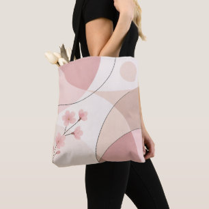 Moderne Sakura-Minimalist-Tasche im geometrischen