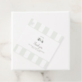 Moderne "Salbei Green"-Golfwagen begünstigen Tag Geschenkanhänger