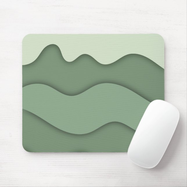Moderne Salbei-Minz-Wellige Mauspad (Mit Mouse)