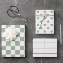 Moderne Salbei- und weiße Geschenkverpackung koord