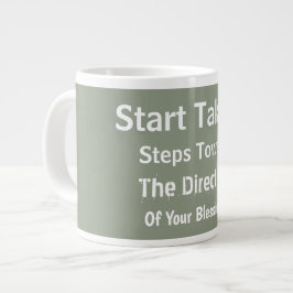 Moderne Salbeigrüne alltägliche Glaubensaufmunteru Jumbo-Tasse