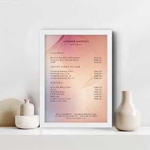Moderne Salon-Preisliste Poster