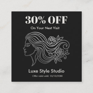 Moderne Salon-Termin-Rabatt-Coupon-Karte Rabattkarte