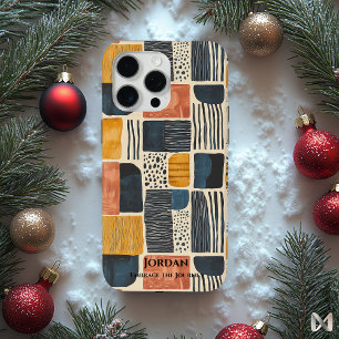 Moderne Sambische Batik – Erdige Abstrakte Muster iPhone 15 Pro Max Hülle
