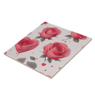 Moderne Sammlung Vintager Liebe Rose Fliese