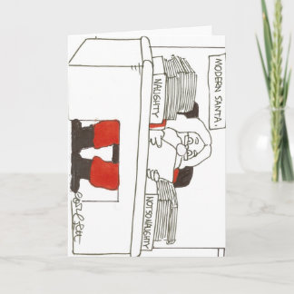 Moderne Sankt frech. Nicht so frech Feiertagskarte