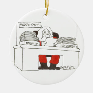 Moderne Sankt frech. Nicht so frech Keramik Ornament