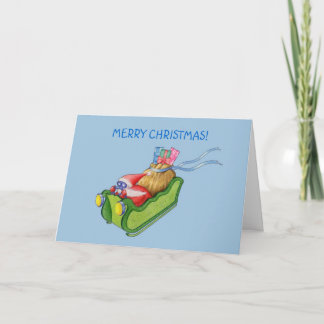 Moderne Santa Card Feiertagskarte