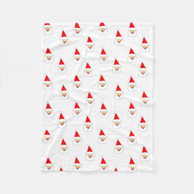 Moderne Santa-Claus-Muster Weihnachten Mitte des J Fleecedecke (Vorderseite)