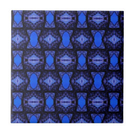 Moderne Saphir-blaue Marine Geometric Art Fliese