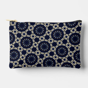 Moderne Sapphire & Pearls Abstrakt Dot Art Zubehörtasche