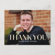 Moderne saubere, bearbeitbare Farbe Danke Postcard Postkarte