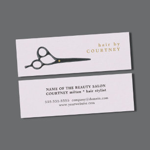 Moderne Saubere Elegante Grauschere Friseur Stylis Mini Visitenkarte