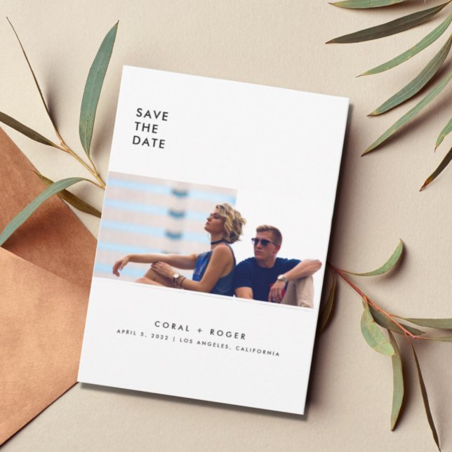 Moderne saubere Stadthochzeiten retten das Datum Save The Date (Von Creator hochgeladen)