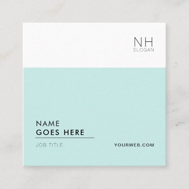 Moderne saubere vielseitige quadratische visitenkarte (Vorderseite)