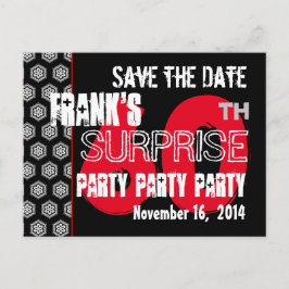 Moderne Save the Date 60. ÜBERRASCHUNG Geburtstag  Ankündigungspostkarte