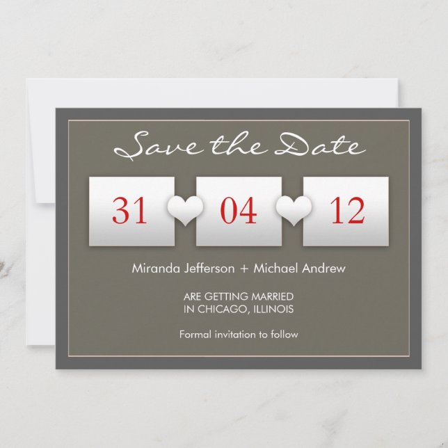 moderne Save the Date Einladung (Vorderseite)