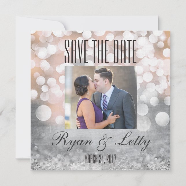 Moderne Save the Date Foto Cards (Vorderseite)