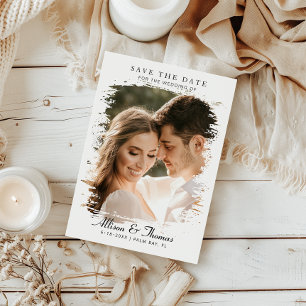 Moderne Save the Date Foto Chic Wedding Einladung