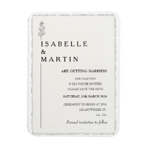 Moderne, Save the Date Imitate, die an der Kante b Magnet