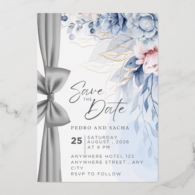 Moderne Save The Date Karte (Vorderseite)