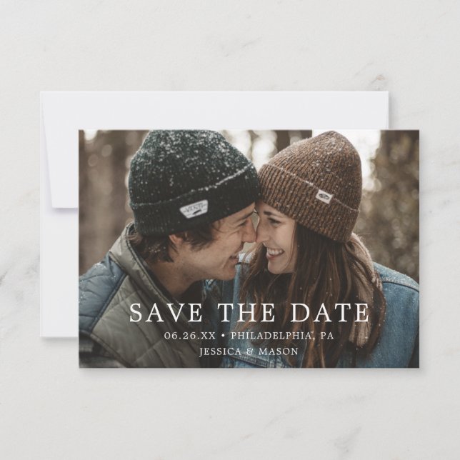 Moderne Save the Date Karte - Daten speichern (Vorderseite)