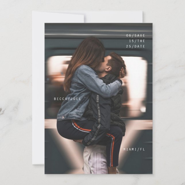 Moderne Save the Date-Karte Einladung (Vorderseite)
