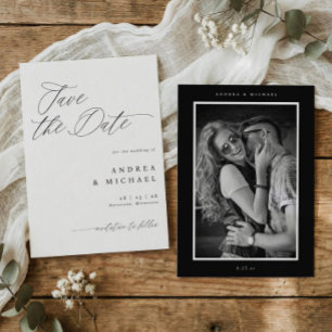 Moderne Save-the-Date-Karte Elegante Hochzeit Save The Date
