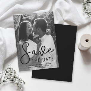 Moderne Save the Date Karte für das vertikale Foto