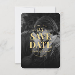 Moderne Save the Date Monogram QR Hochzeit Einladung