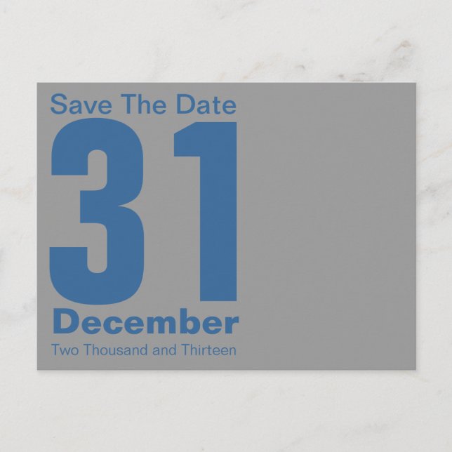 Moderne Save the Date Postkarte (Vorderseite)