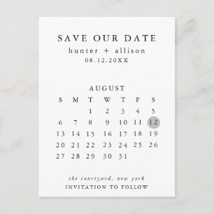 Moderne Save the Date Postkarte