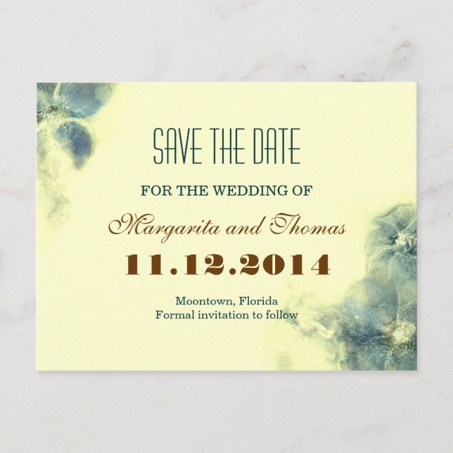 moderne Save the Date Postkarten (Vorderseite)