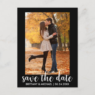 Moderne Save the Date Verlobung Couple Foto WB Postkarte