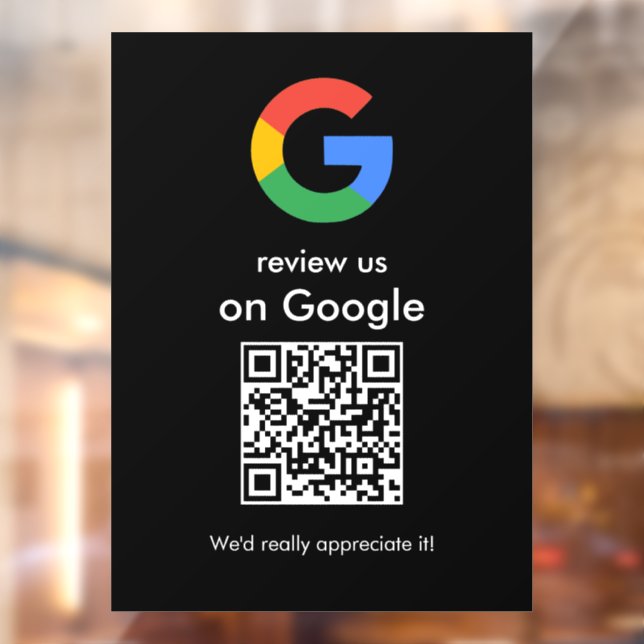 Moderne Scan-to-Review-Google-QR-Code-Geschäftsbes Fensteraufkleber (Blatt 2)