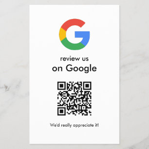 Moderne Scan-to-Review-Google-QR-Code-Geschäftsbes Flyer
